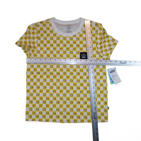 Vans x The Simpsons Checkerboard Shirt Women's S Yellow / White - Picture 9 of 11